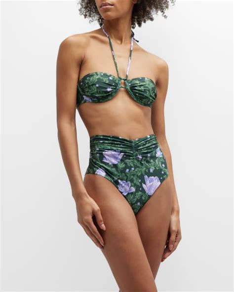 Agua By Agua Bendita Bronce Peonia Ocaso Halter Bikini Top Neiman Marcus