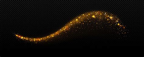 Stardust Wave Golden Dust Trail With Glitter 16264331 Vector Art At