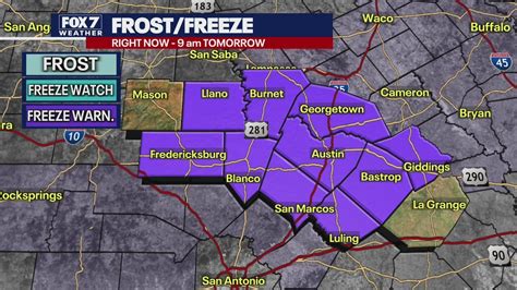 Freeze Warning issued for most of Central Texas | FOX 7 Austin