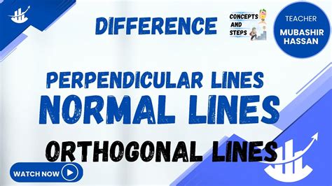 What Is The Difference Between Perpendicular Normal And Orthogonal Youtube