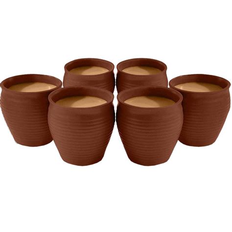 Buy Artisansorissa Brown Ceramic Kulhad Cups Kullad Chai Cups Kullad