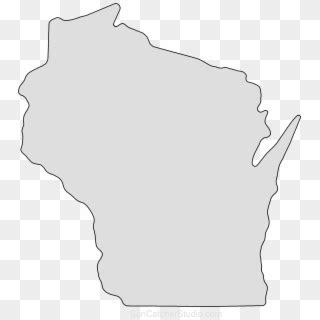 Wisconsin Map Outline Png Shape State Stencil Clip White Wisconsin