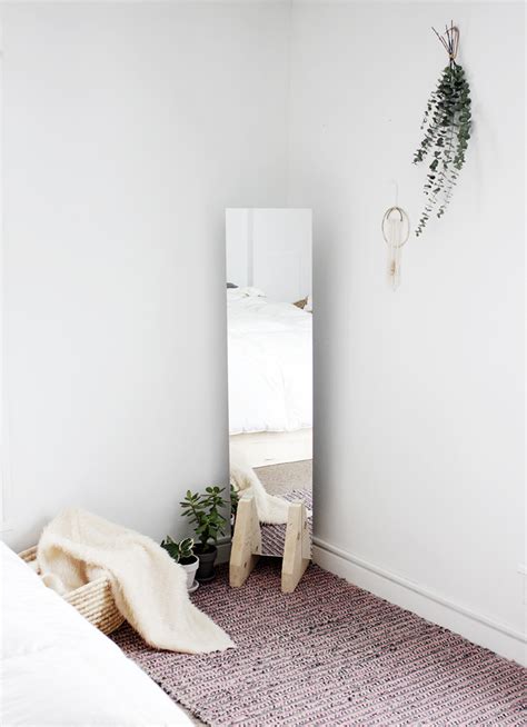 DIY Minimal Floor Mirror - The Merrythought