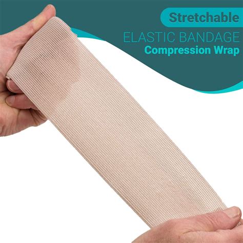 Premium Quality Elastic Compression Bandage Wrap Set Of 4 With Hooks