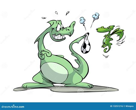 Soccer Dragon Stock Illustration Illustration Of Football 13251216