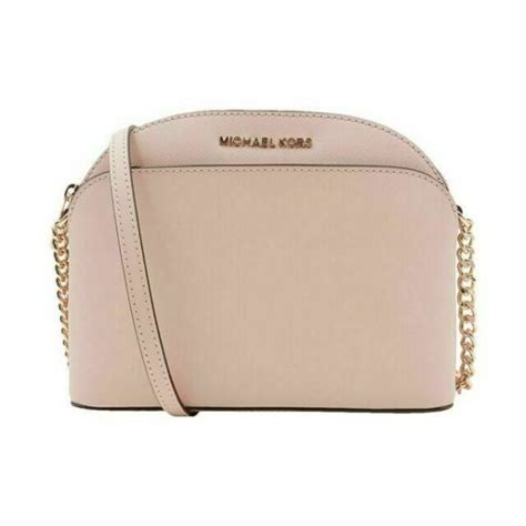 Michael Kors Emmy Saffiano Women`s Crossbody Bag Powder Blush 35s9gtvc2l 424 For Sale Online