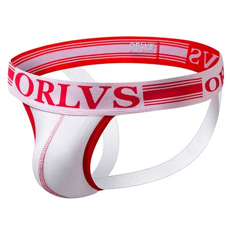 ORLVS Brand Men Underweaar Sexy Cotton Jockstrap Briefs Panties Underpants Cueca Gay Underwear