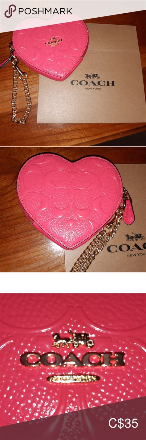 Coach Pink Heart Coin Purse | semashow.com