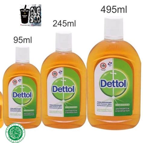 Jual Dettol Antiseptik Cair Liquid 495ml 245ml 95ml Dettol Antiseptic