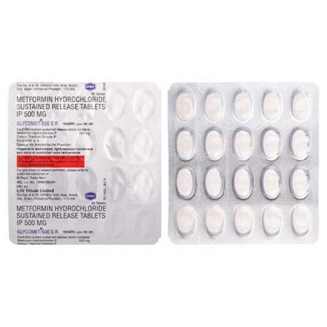 500mg Metformin Hydrochloride Sustained Release Tablets At Rs 450 Box