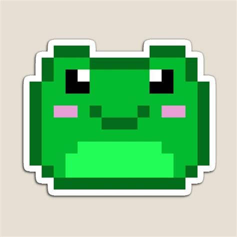 Cute Pixel Frog Face Sticker For Sale By Pixelartplanet In 2024
