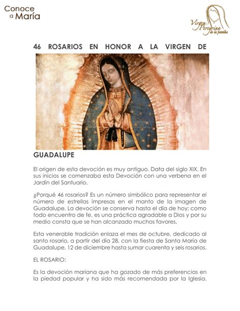 Rosarios En Honor A La Virgen De Guadalupe