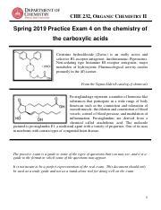 Che Practice Exam Solutions Pdf Che Organic Chemistry