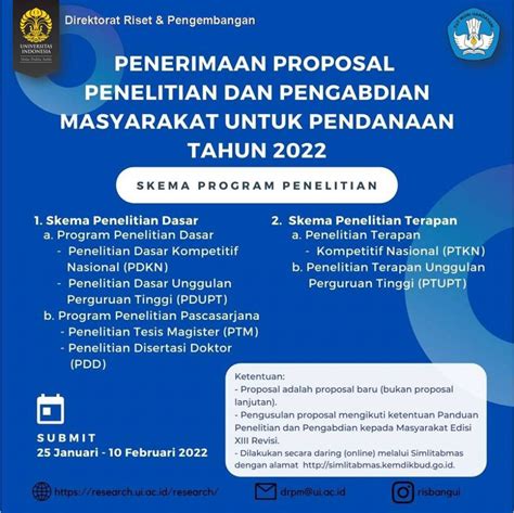 Pembukaan Proposal Penelitian Kemendikbudristek Tahun Direktorat