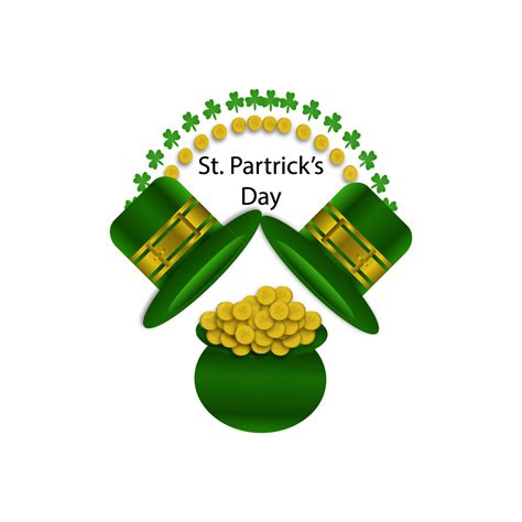 St Patrick Hat Vector Hd Png Images St Patricks Day With Hat Coin