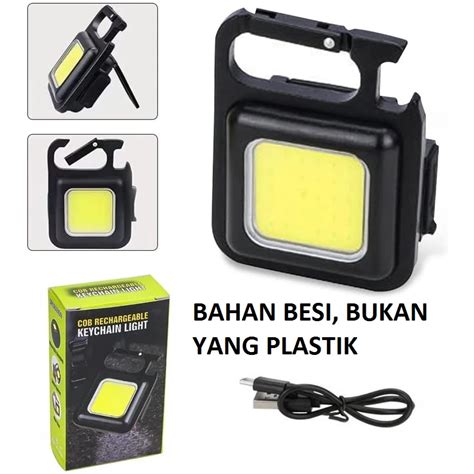 Jual Lampu Mini Cob Keychain Lampu Senter Led Portable Light Usb