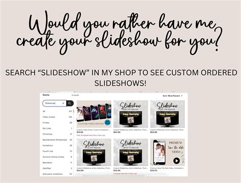 Slideshow Template Creat Your Own Slideshow Canva Template - Etsy