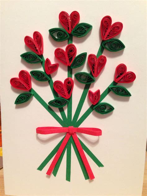 Valentines Day Card Quilling Patterns Quilled Paper Art Quilling