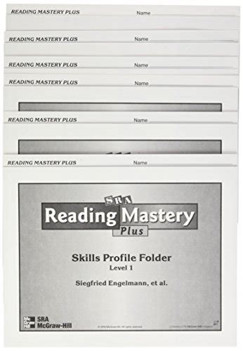 Reading Mastery Plus Skills Profile Folder Level 1 Pk Of 15 By SRA