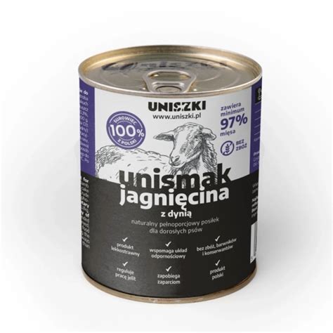 Uniszki UNIsmak Jagnięcina z Dynią Karma Mokra dla Psa 850g