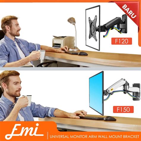 Jual North Bayou Universal Monitor Arm Wall Mount Bracket Vesa Mount