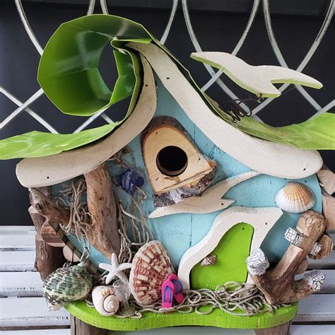 Bird House Birdhouse Whimiscal Birdhouse In Color Options Etsy Canada