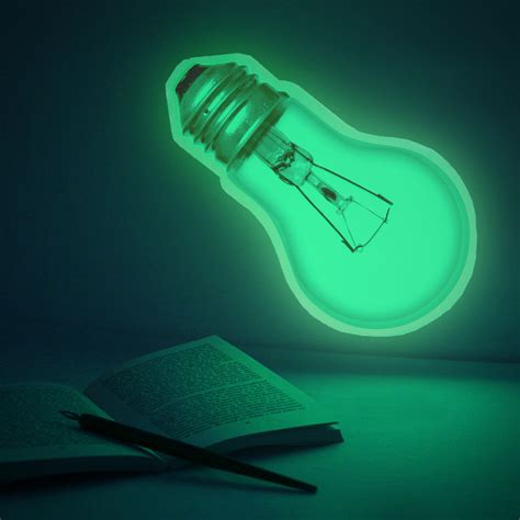 Large Glow in The Dark Light Bulb Sticker