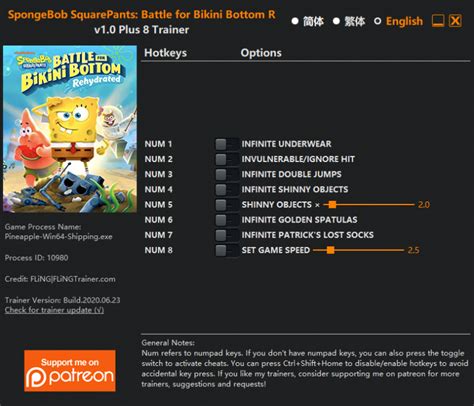 Spongebob Squarepants Battle For Bikini Bottom Rehydrated Trainer Fling Trainer Pc Game