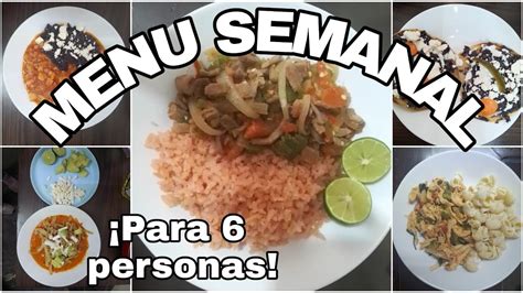 Menu Semanal Econ Mico Familia De Personas Facil Y Rapido