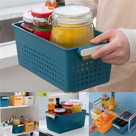 Travelwant Plastic Storage Baskets Small Pantry Organizer Basket Bins Household Organizers