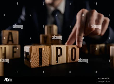 IPO Acronym From Wooden Blocks With Letters Stock Photo Alamy