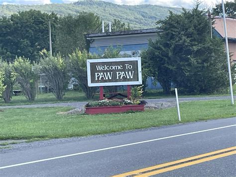 Paw Paw West Virginia Welcome Sign