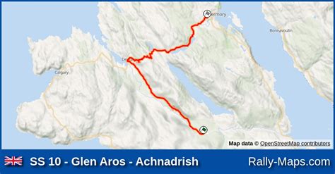 SS 10 Glen Aros Achnadrish Stage Map Mull Rally 2024 Rally