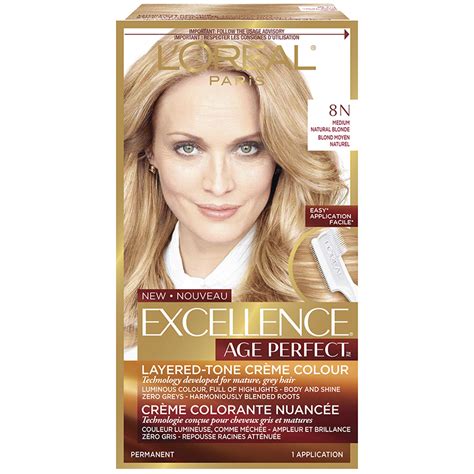 L Oreal Excellence Age Perfect Creme Colour 8n Medium Natural Blonde London Drugs