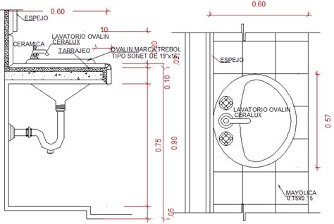 Sink Elevation And Plan Detail Dwg File Cadbull