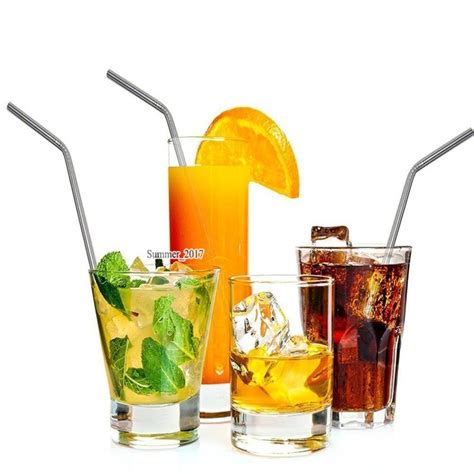 Juice Straws Stainless Steel Straw Metal Drinking Straw No Curved