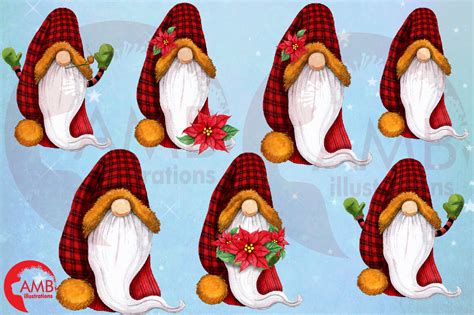 Christmas Gnomes Nordic Buffalo Plaid Gnomes 2678 By AMBillustrations