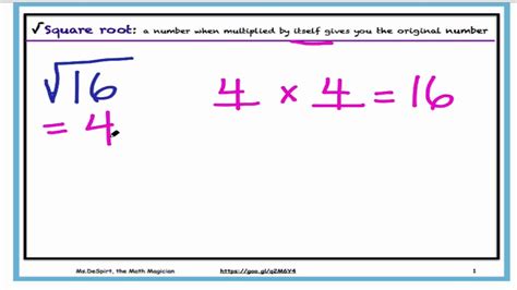 Square Root Definition Youtube