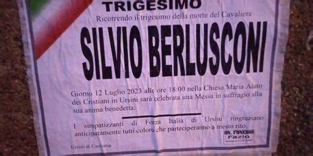 A Caulonia Una Messa Per Silvio Berlusconi La Scritta Sui Manifesti