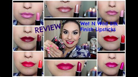 Review Swatches Wet N Wild Silk Finish Lipsticks Youtube