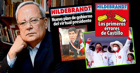 Hildebrandt Tras Apoyar Al Profesor “¡señor Castillo Haga Un Deslinde