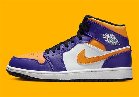 Novo T Nis Air Jordan Mid Lakers Ganha Fotos Oficiais