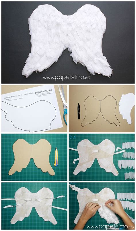 Como hacer alas de ángel de las alas del ángel de papel niño papel