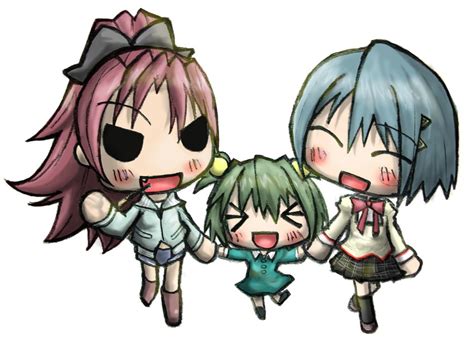 Miki Sayaka Sakura Kyouko And Chitose Yuma Mahou Shoujo Madoka