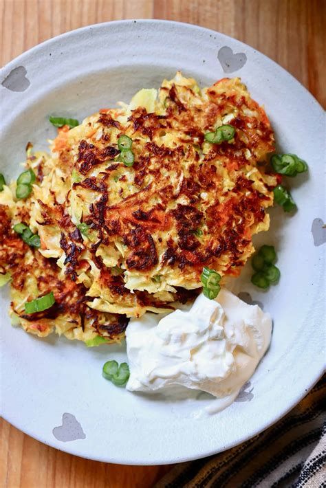 Easy Pan Fried Cabbage Fritters Healthy Elizabeth