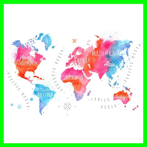 Mapa del mundo colores | Regalos Personalizados