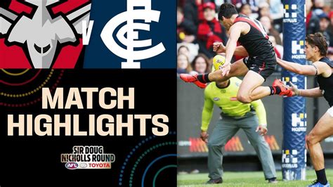 Essendon V Carlton Highlights Round Afl Youtube