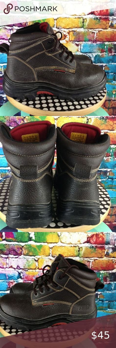 Skechers Work Burgin Tarlac Boots Steel Toe Lace Up Boots 9 Wide Skechers Work Lace Up