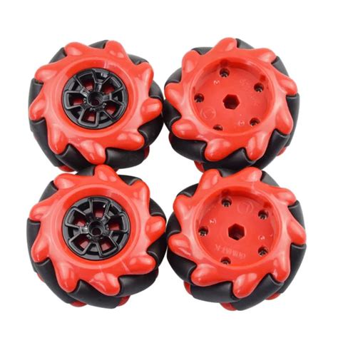 Mecanum Wheel Omnidirectional Wheel Mm K Red Set Of Otronic