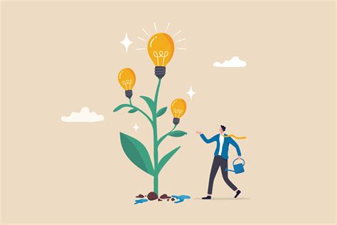 Planting New Idea Growing Business Development Progress Or Growth